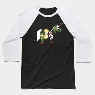 Christmas Tree Horse Baseball T-Shirt